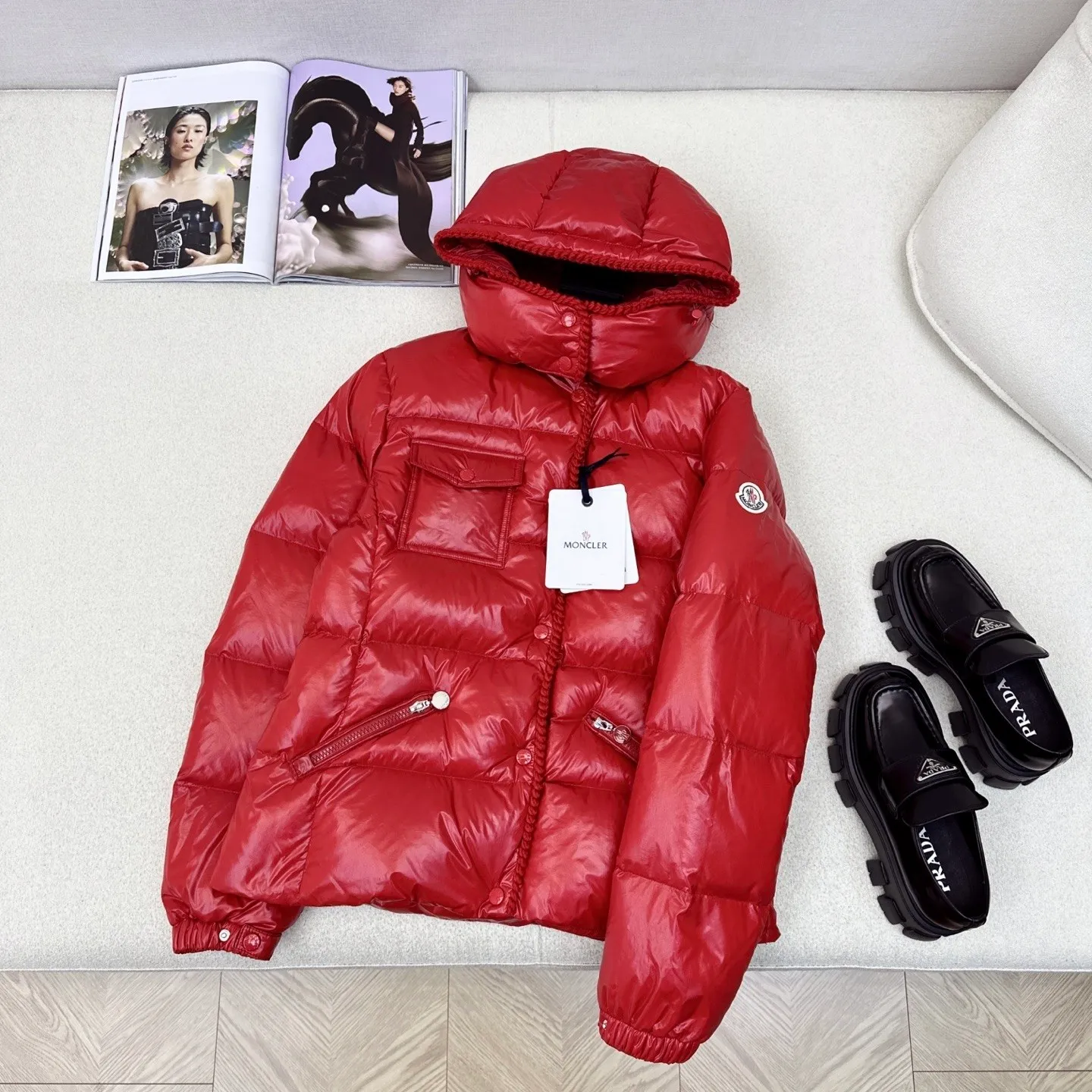 Moncler🌟 25New Arrival GLAREIN ， ， ，90 ， 。 ：Red，White，Blue，Black Sizes：1234